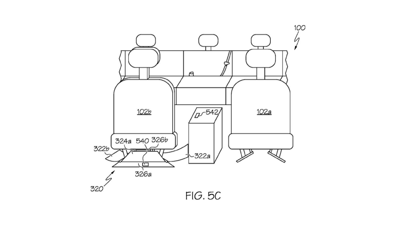 Toyota Under Seat Capture Device Patent-fot. USPTO